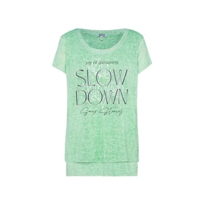 Abbildung von SOCCX T Shirt im Lagenlook mit Wording in Leafy Mi (1 tlg) Nicht Vorhanden