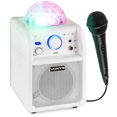Abbildung von Vonyx SBS50W Karaoke Set mit Mikrofon, Bluetooth und Lichteffekt