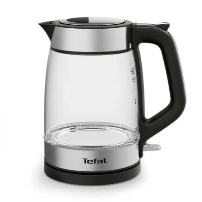 Abbildung von Tefal KI6058 Glas Wasserkocher Messstreifen 1,7 Liter Fassungsvermögen Leicht zu reinigen Schwarz