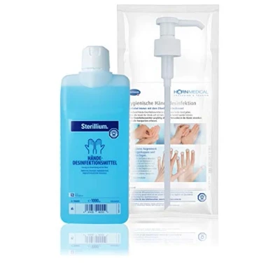Abbildung von Horn Medical Dosierpumpe mit Sterillium Händedesinfektionsmittel 1000 ml