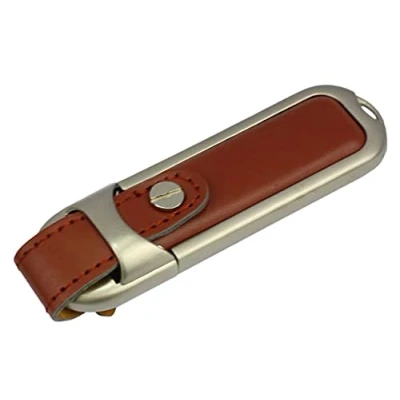 Abbildung von Ulticool Schlüsselanhänger 16 GB Echt Leder USB Flash Pen Drive Memory Stick Daten Aufbewahrung Speicherstick Braun