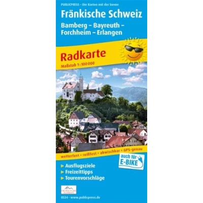 Abbildung von Fränkische Schweiz, Bamberg Bayreuth, Forchheim Erlangen: Radkarte mit Ausflugszielen, Einkehr &amp; Freizeittipps sowie Mountainbike und ... GPS genau. 1:100000 (Radkarte: RK)