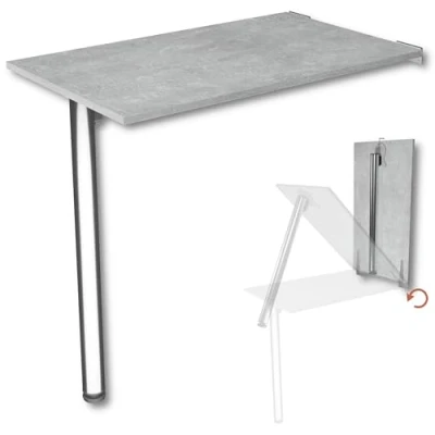 Abbildung von KDR Produktgestaltung Klapptisch 80x50 Wandklapptisch Esstisch Küchentisch Schreibtisch Wand Tisch, Beton