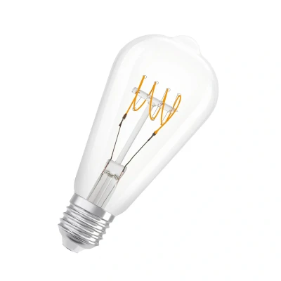 Abbildung von OSRAM Vintage 1906 Classic Edison FIL LED Lampe, E27, klar, 4,8W, 470lm, 2700K, warmweißes Licht, dimmbar, neues, ultraschlankes Filament, sehr geringer Energieverbrauch, lange Lebensdauer