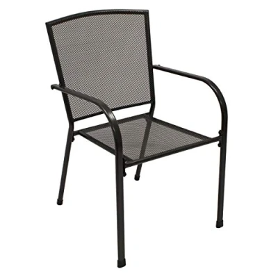 Abbildung von DEGAMO Gartensessel CLASSIC (2 St), Stahl und Streckmetall anthrazit, stapbelbar
