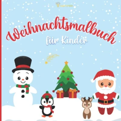 Abbildung von Weihnachtsmalbuch für Kinder: Malbuch Mädchen und Junge ab 3 Jahre 30 Ausmalbilder Winter &amp; Advent Ausmalbuch mit schwarzen Hintergründen ... Nikolausgeschenk Weihnachtsgeschenk