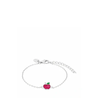 Abbildung von Prinzessin Lillifee Armband mit Anhänger für Mädchen, Silber 925, 12+3 cm, silber, Apfel Anhänger, Geschenkidee, kommt in Schmuck Geschenk Box, 2040635