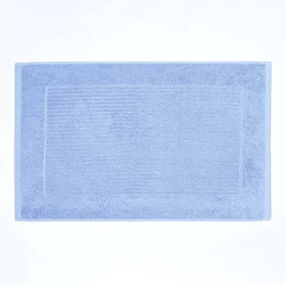 Abbildung von Badematte Imperial 100% Baumwolle, hellblau Homescapes, Höhe 30 mm, 50x80 cm