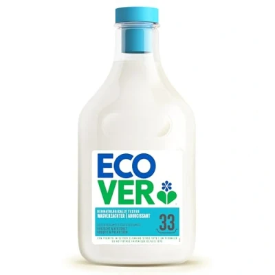 Abbildung von Ecover Flüssiger Weichspüler, pflanzliche Formel ohne Palmöl, Rosenduft und Bergamotte, 1 Liter Flasche