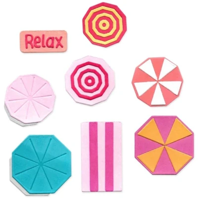 Abbildung von Sizzix® Thinlits® Stanzschablone Set 15er Pckg — Stranddecken und Sonnenschirme #2 von Catherine Pooler