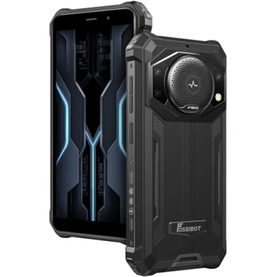 Abbildung von FOSSiBOT 10600mAh Akku Outdoor Smartphone Ohne Vertrag F101P, Octa Core 7GB 64GB, 3.5W Max Lautsprecher, 24MP Kamera, IP68 Robust Handy, Android 13, 5.45&#039;&#039; HD+, Dual SIM, Fingerabdruck, GPS Schwarz