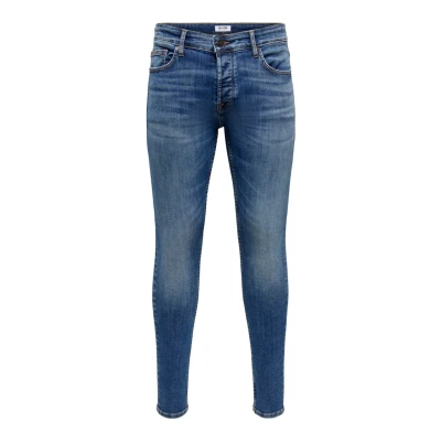 Abbildung von Only &amp; Sons Onswarp Jeans Skinny Fit, Herren, Größe: 32x34, Blue denim