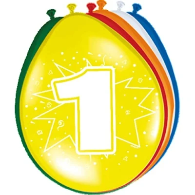 Abbildung von Luftballons 1 Jahr 8 Stücke