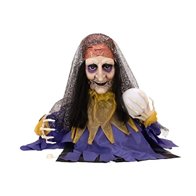 Abbildung von EUROPALMS Fantasy Figur Halloween Wahrsagerin, animiert 50cm