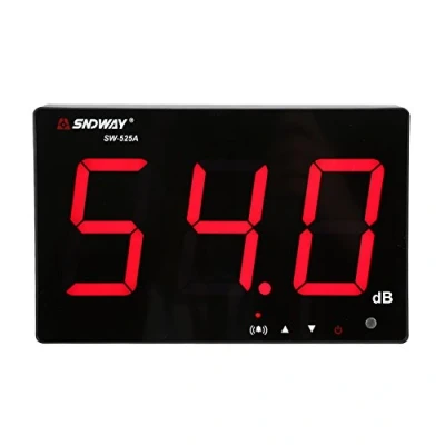 Abbildung von Lazmin 30 130 dB Schallpegelmesser, digitaler Dezibelmesser mit 9,6 Zoll LCD Display, Genauigkeit 1,5 dB, Wandmontage
