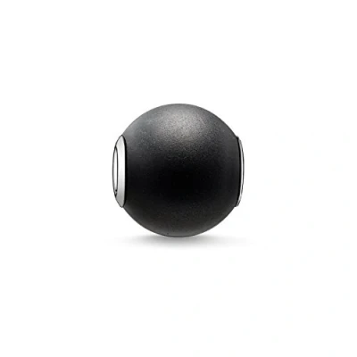 Abbildung von Thomas Sabo Unisex Bead Obsidian Schwarz Karma Beads 925 Sterling Silber K0001 023 11