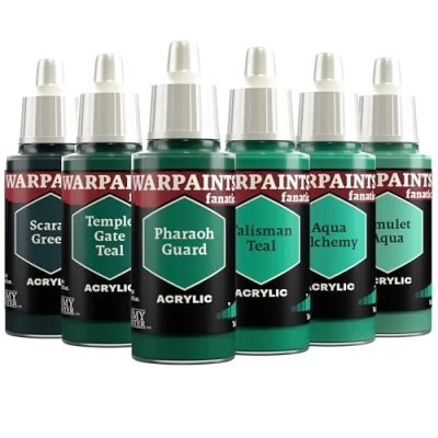 Abbildung von The Army Painter, Warpaints Fanatic Flexible Triad: Teals, 6 x 18 ml Acrylfarbe, Miniatur Hobbybemalung, Für Wargaming