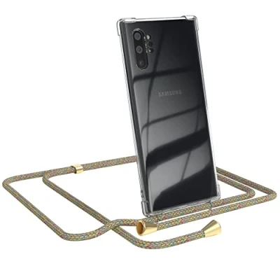 Abbildung von EAZY CASE Handykette kompatibel mit Samsung Galaxy Note 10 Plus Handyhülle Umhängeband, Handykordel Schutzhülle, Silikonhülle, Hülle Band, Stylische Kette für Smartphone, Rainbow
