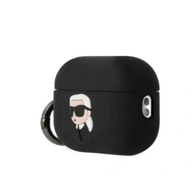 Abbildung von Karl Lagerfeld Silicone NFT Head 3D hülle AirPods Pro 2, schwarz