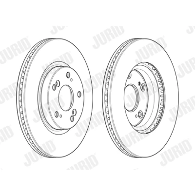 Abbildung von JURID 563127JC Bremsscheibe 293 25 5 114,3 Belüftet beschichtet mit Schrauben HONDA: CIVIC 9, 10 Schragheck, 9 Tourer