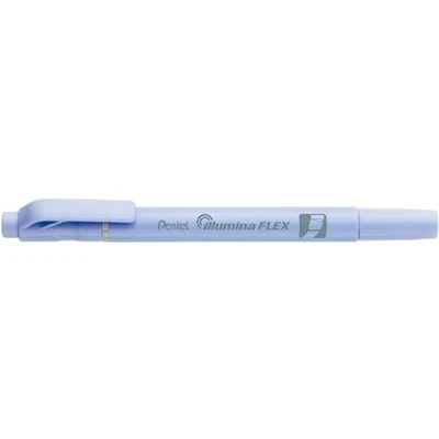 Abbildung von Pentel SLW11P CE Illumina Flex Textmarker in Pastellfarben mit Doppelspitze zum Hervorheben, Unterstreichen, Markieren und Akzente setzen, schlanke Stiftform, blau, 1 Stück