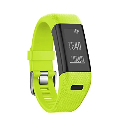 Abbildung von Yikamosi Kompatibel mit Garmin Vivosmart HR+ Armband,Soft Silikon Smart Watch Armband Atmungsaktiv Ersatz Strap HR+(NO HR,Green)