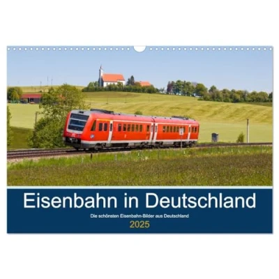 Abbildung von Eisenbahn in Deutschland (Wandkalender 2025 DIN A3 quer), CALVENDO Monatskalender