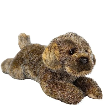Abbildung von Suki Gifts 12141 Liegender Border Terrier Hund Kuscheltier, mehrfarbig