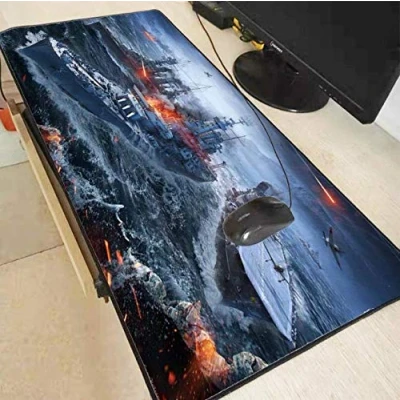 Abbildung von World of Warships Großes Gaming Mauspad mit Schlosskante Laptop Computer Tastatur Pad Schreibtisch 300 * 800 3 mm