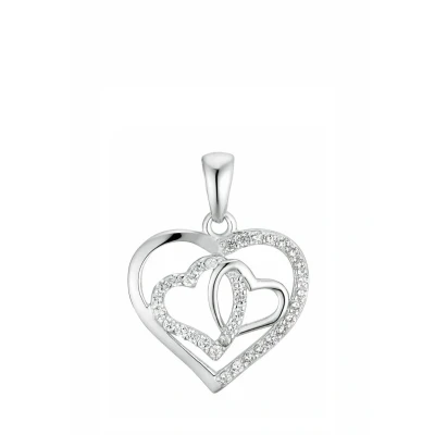 Abbildung von amor Halskette, Damen, Größe: One Size, Silber