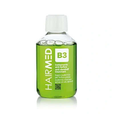Abbildung von HAIRMED B3 Anti Schuppen Silber Shampoo Bekämpft und Talgproduktion, ideal bei seborrhoischer Dermatitis 200 ml