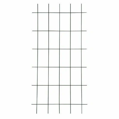 Abbildung von Xclou Gitterspalier in Braun mit 5 Streben, wetterfestes Metallspalier kunststoffbeschichtet, Rankgitter gesintert, Drahtgitter inklusive Dübel und Schrauben, Maße: ca. 75 cm x 150
