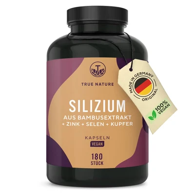 Abbildung von Silizium Kapseln, Mit Zink &amp; Kupfer, Vegan Made in Germany 180 St