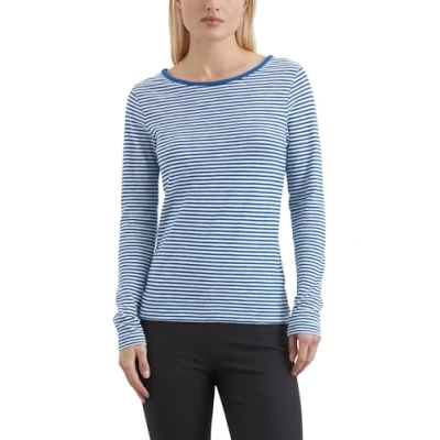 Abbildung von Marc O&#039;Polo LONG Sleeve Round NECK Striped Langarmshirt, Damen, Größe: Medium, Navy