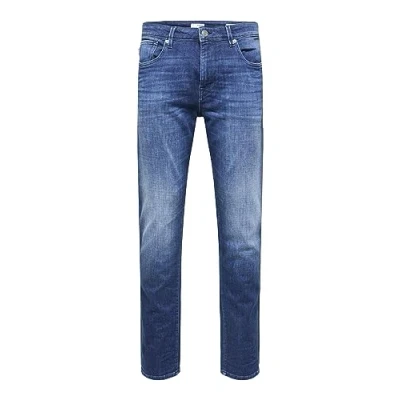 Abbildung von Selected Homme Jeans Straight Leg, Herren, Größe: 31x32, Medium blue denim