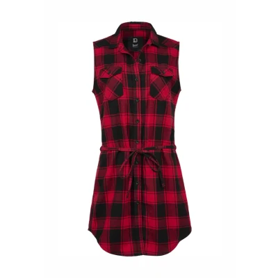 Abbildung von Brandit Sleeveless Gracey Hemdbluse, Damen, Größe: Medium, Red black