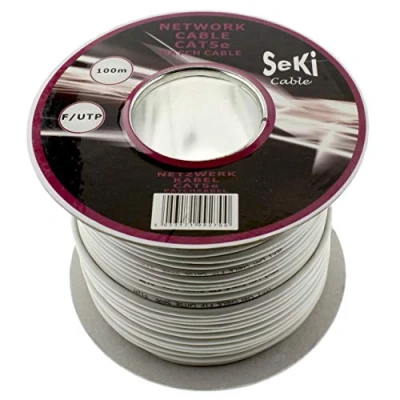 Abbildung von Seki Netzwerkkabel cat. 5e 100m F/UTP, Patchkabel LAN Ethernet Kabel Cat5E, patchkabel, 100 Meter