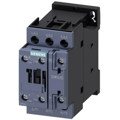 Abbildung von Siemens 3RT20251 AP00 Schütze, 3, 7,5 kW / 400 V, 1 NO + 1NC, AC 230 V 50 HZ, 3 Stangen, SZ S0 Schraubklemmen, weiß