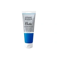 Abbildung von Lefranc Bourgeois 300568 Flashe Acrylfarbe &amp; Vinylfarbe, hochpigmentiert, elastisch, lichtecht, alterungsbeständig, matt, für den Innen Außenbereich, 80ml Tube Ozeanblau