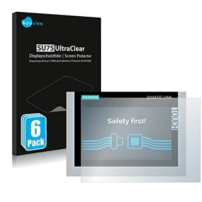 Abbildung von Savvies 6 Stück Schutzfolie für Siemens Simatic HMI TP700 Comfort Displayschutz Folie Ultra Transparent