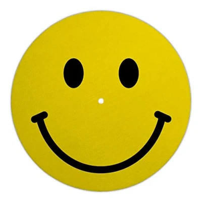 Abbildung von Gerd Koch Konzept &amp; Handels Next Ferry Slipmat Smile Plattenspieler Matte aus Filz Slipmats für Dj&#039;s Plattentellerauflage alle Turntables gedruckt in Deutschland, 12&#039;&#039;