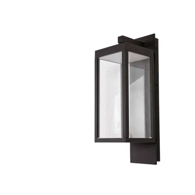 Abbildung von Lucande LED Außenwandleuchte Ferdinand, grau, Metall, 38 cm