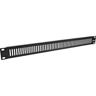 Abbildung von InLine® 19&quot; Blindplatte perforiert, 1HE, RAL 9005 schwarz