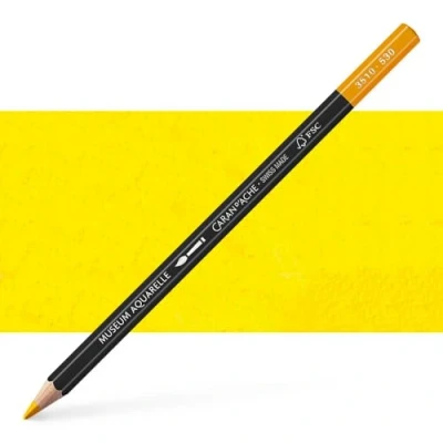 Abbildung von Caran d&#039;Ache Museum Aquarelle Bleistift 3510.530/ NR 530 GOLD CADMIUM YELLOW/KADMIUMGELB FSC (1 Stück/ (Pack of 1)