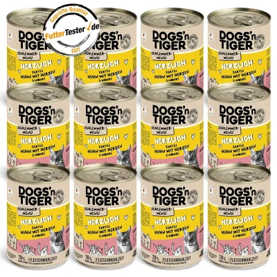 Abbildung von Adult, Katzenfutter, Herzlich, Katzen Nassfutter, Getreidefrei, Huhn, Rinderherzen &amp; Karotte, 12x 400g 12x400g