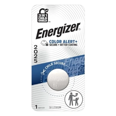 Abbildung von Energizer ECR2025BP Lithium Akku, 3 V, Nicht wiederaufladbar, (Litio, Knopf/Münze, CR2025, 163 mAh, Silber)