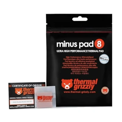 Abbildung von Thermal Grizzly Minus Pad 8 Thermopad 30 x 1,5 mm, Wärmeleitfähigkeit für Kühlorper/GPU/CPU/LED kuhler/RAM und andere Komponenten