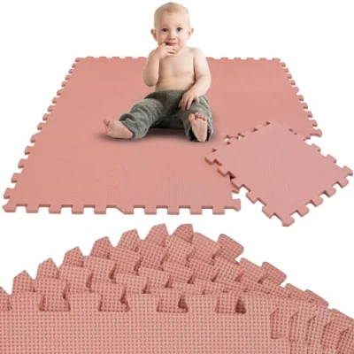 Abbildung von LittleTom Puzzlematte 9 Teile Spielmatte Baby Krabbelmatte Bodenmatte, 30x30cm Bodenmatte Kinderzimmer