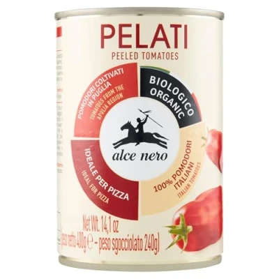 Abbildung von 24x Alce Nero Pomodori Pelati Biologico BIO geschälte Tomaten sauce aus Italien dose 400g