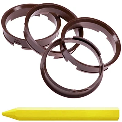 Abbildung von 4X Zentrierringe Braun 72,6 mm x 66,6 + 1x Reifen Kreide Fett Stift